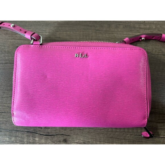 Ralph Lauren Small Pink Leather Crossbody Purse - Picture 2 of 16